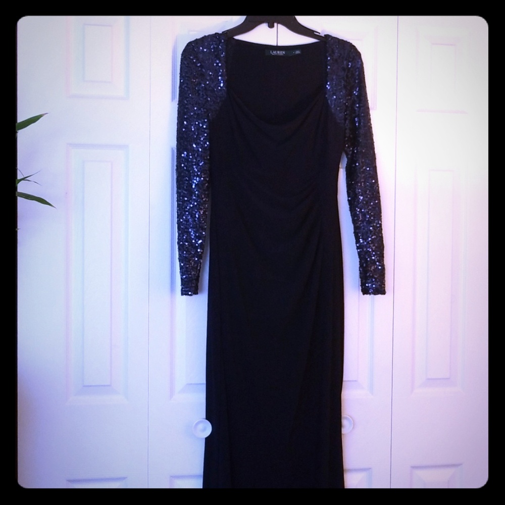 Ralph Lauren Navy Blue Gown